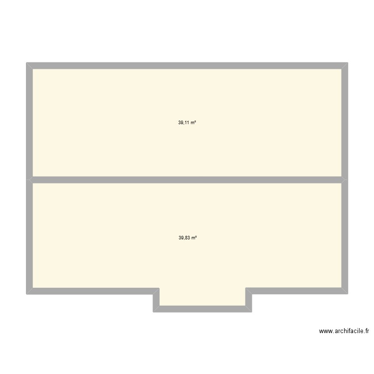 sous sol 2. Plan de 2 pièces et 79 m2