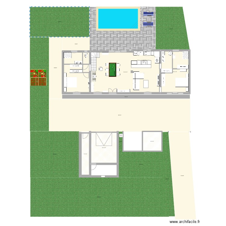 plan maison montcoy. Plan de 6 pièces et 146 m2