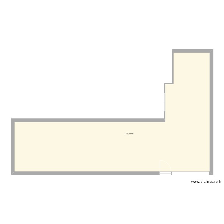 Projet PS. Plan de 1 pièce et 79 m2