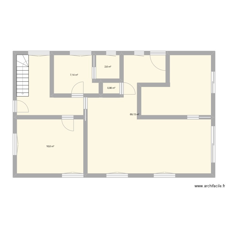 Maison2. Plan de 5 pièces et 96 m2