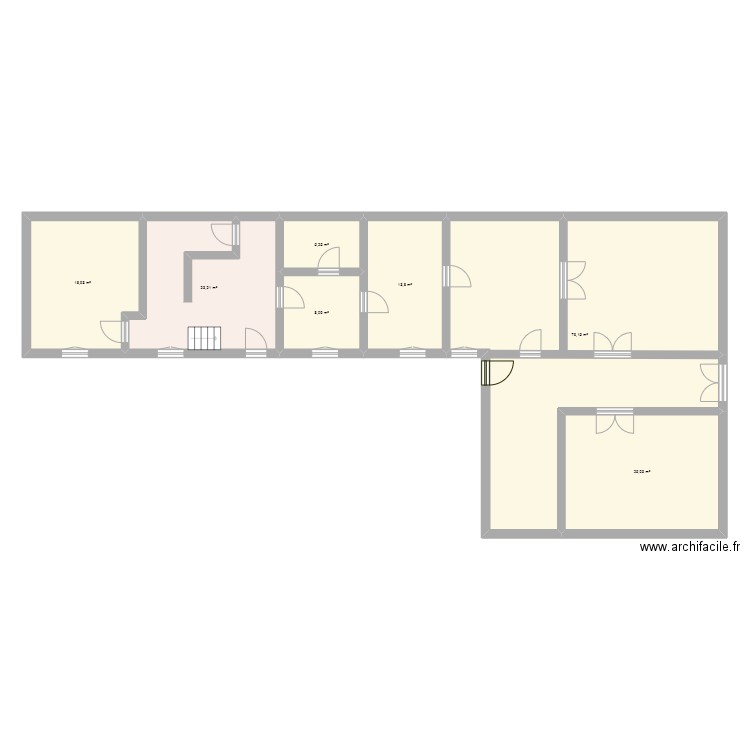 Clemenceau. Plan de 7 pièces et 170 m2