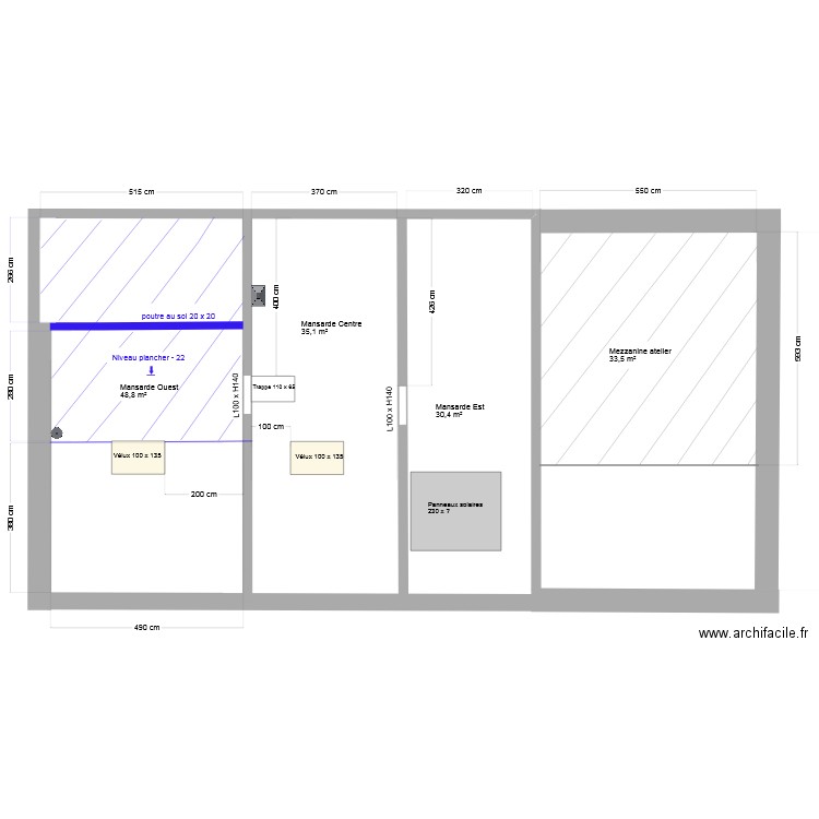 Combles_V0. Plan de 0 pièce et 0 m2