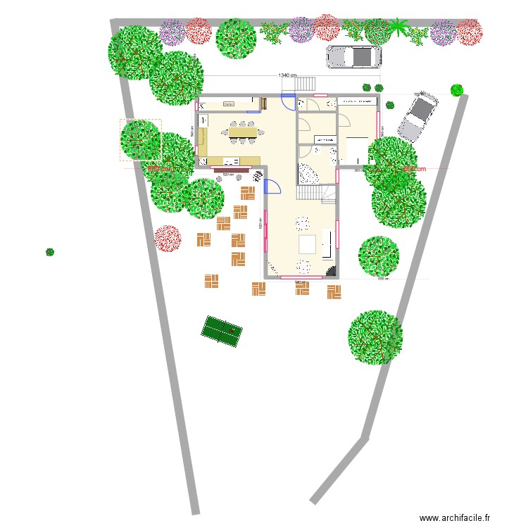 Morgat. Plan de 12 pièces et 233 m2