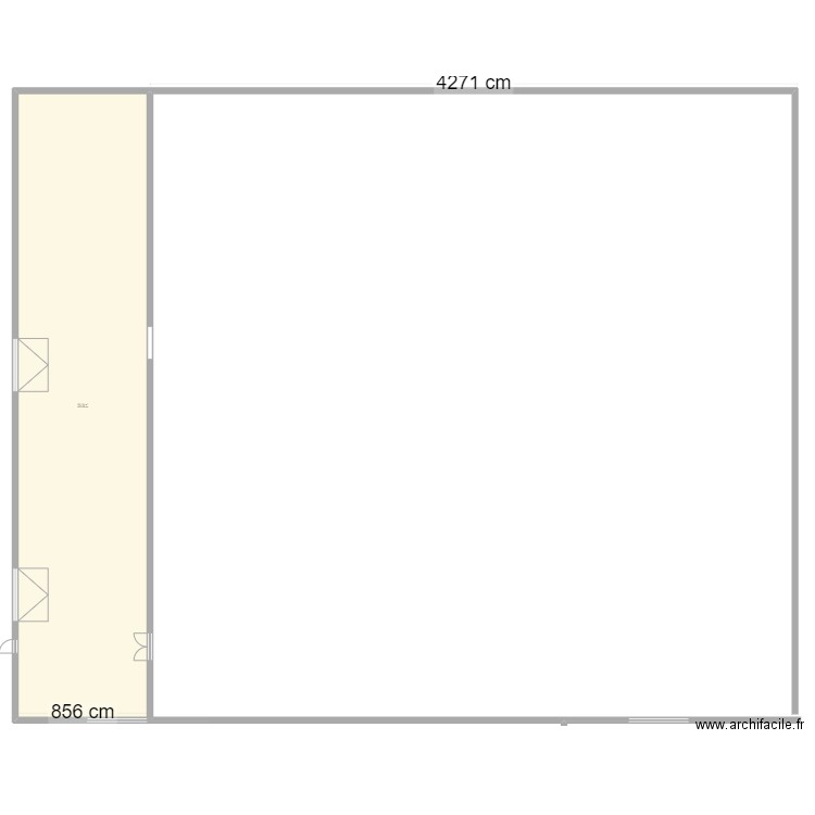 gms. Plan de 1 pièce et 353 m2