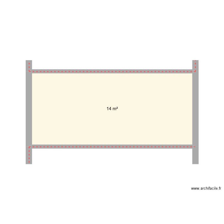 plans de coupe garage 2. Plan de 1 pièce et 14 m2