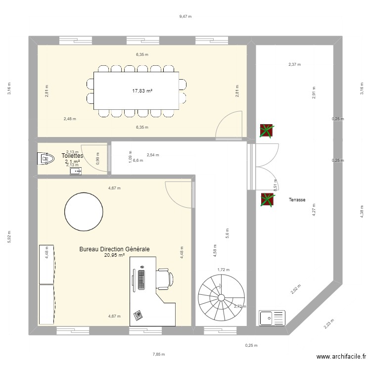 BAT BUREAU AM EGI. Plan de 0 pièce et 0 m2