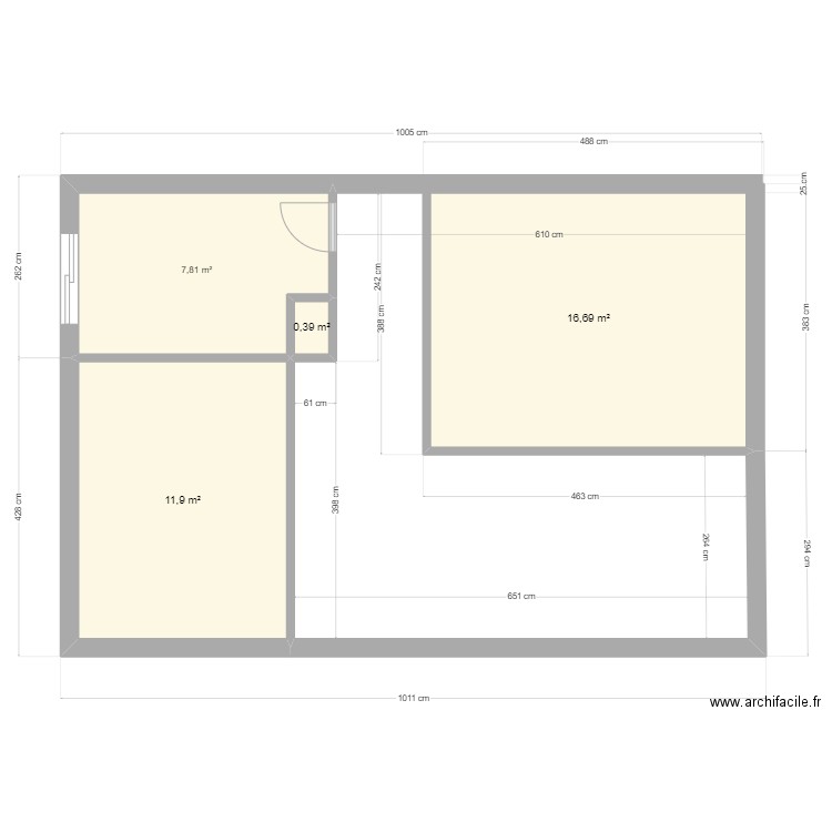 Pontaillac 2 - Plan 3 pièces 61 m2 dessiné par Appartubert