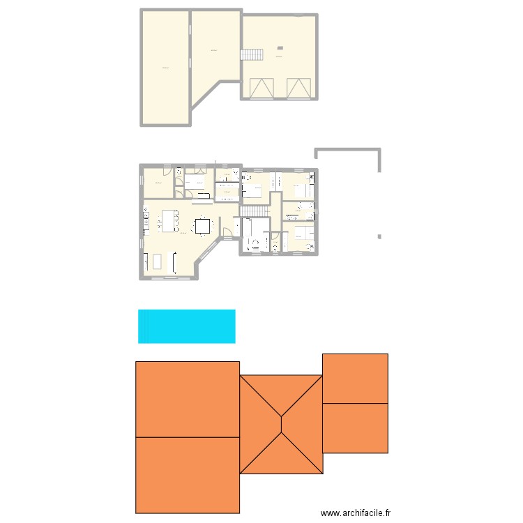 Maison Puj 2. Plan de 16 pièces et 303 m2