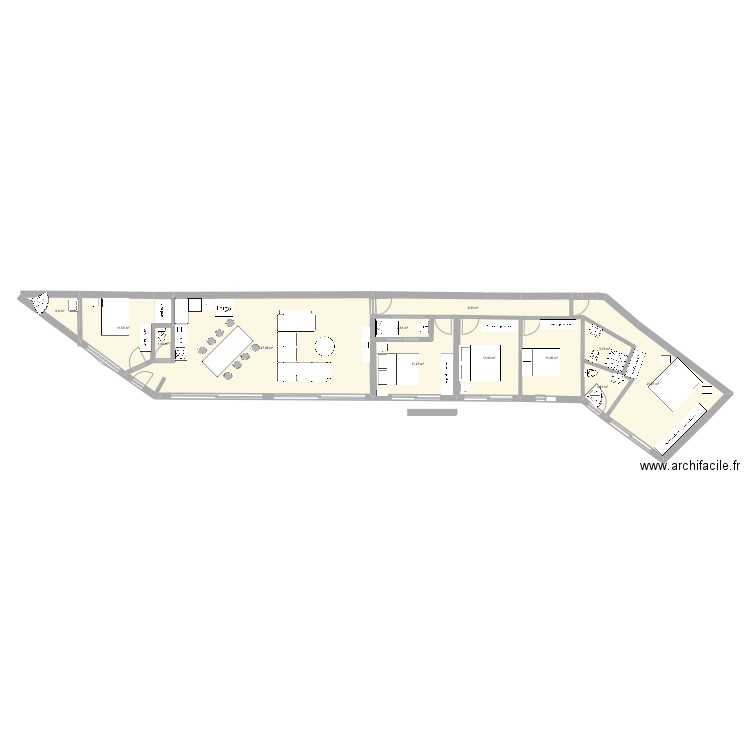  Plan vincent 5 chambres sans buanderie. Plan de 12 pièces et 136 m2