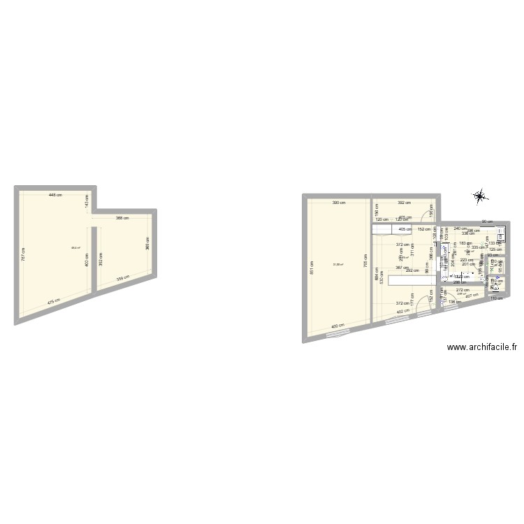 002. Plan de 7 pièces et 122 m2