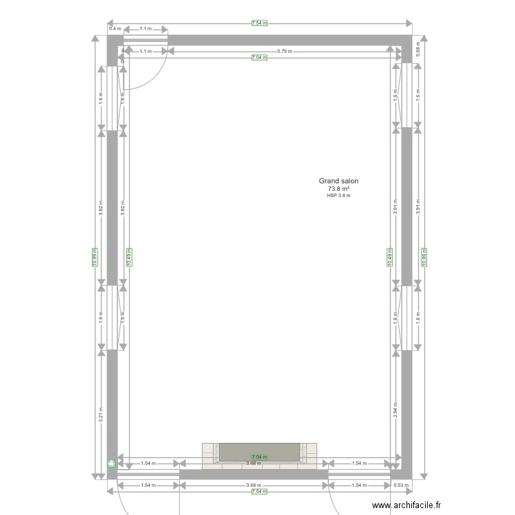 Grand salon 2. Plan de 0 pièce et 0 m2