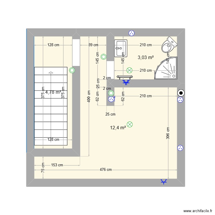 etage. Plan de 0 pièce et 0 m2