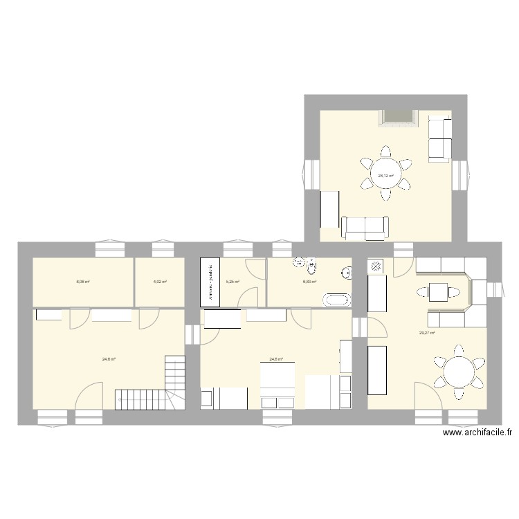 Les gagneaux actuel. Plan de 0 pièce et 0 m2