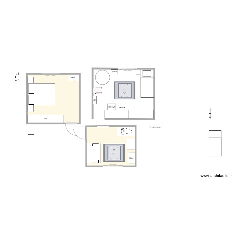 chambre. Plan de 0 pièce et 0 m2