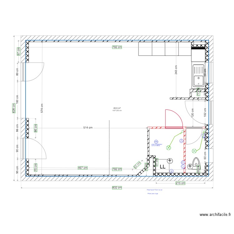 Lot 4 RDC modif Buanderie New. Plan de 0 pièce et 0 m2