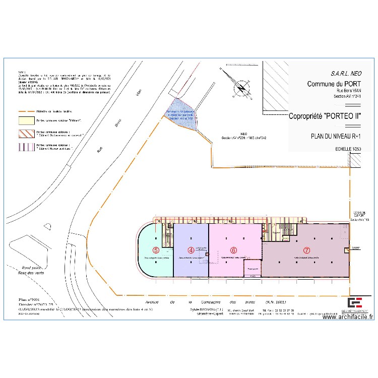 Agence AXION passage tyauterie plan de masse R+1. Plan de 0 pièce et 0 m2