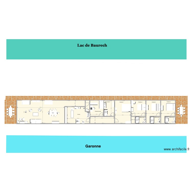 Plan maison Baurech_Paysage. Plan de 0 pièce et 0 m2