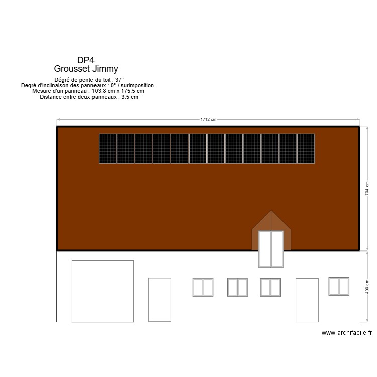 Grousset Jimmy  dp4. Plan de 1 pièce et 118 m2