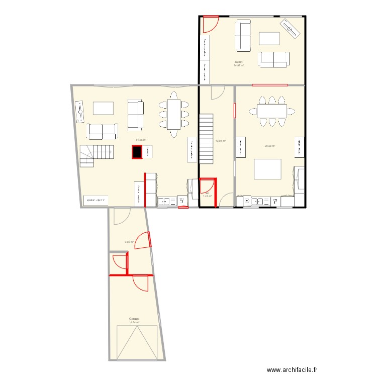 GRAND LEEZ RDC Arnaud. Plan de 0 pièce et 0 m2