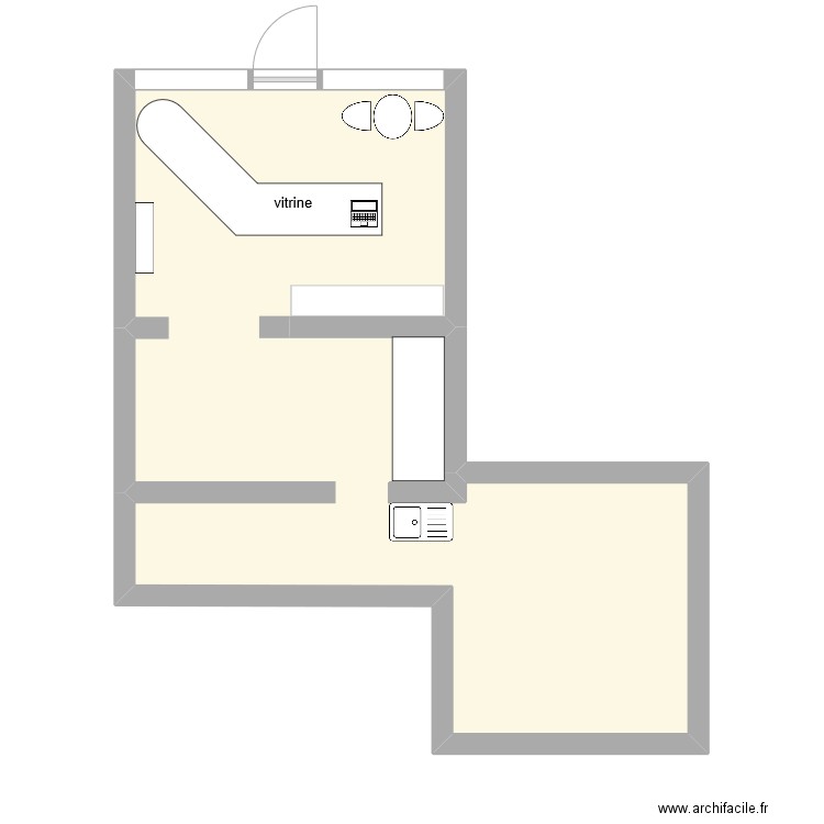 boulangerie. Plan de 0 pièce et 0 m2