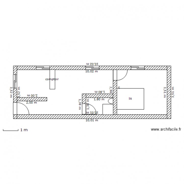 studio 1 (30 m2). Plan de 0 pièce et 0 m2