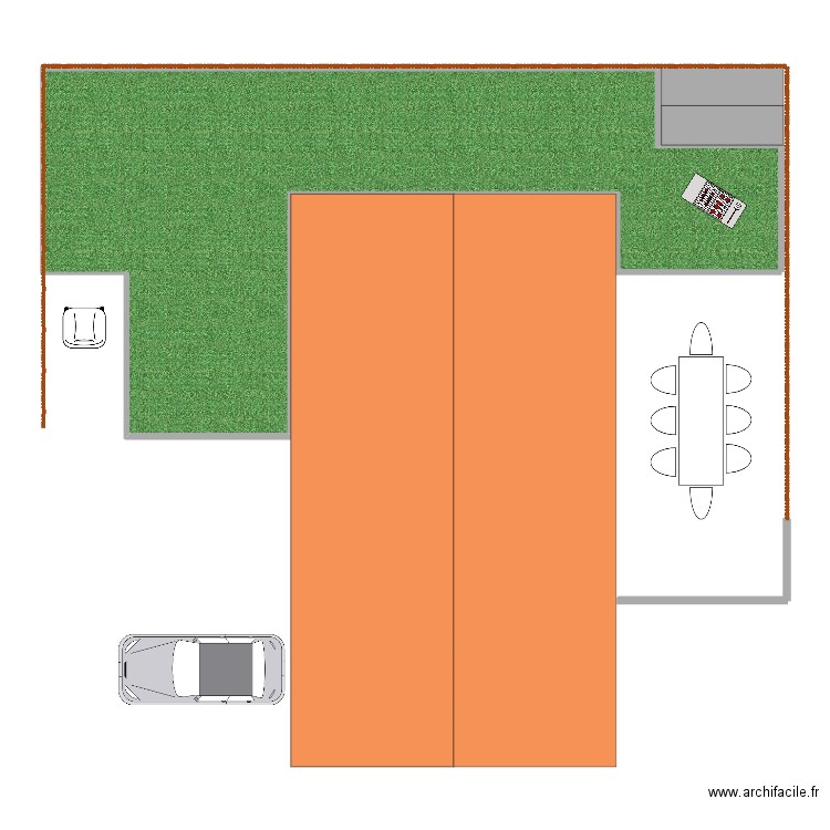 plan jardin gazon. Plan de 0 pièce et 0 m2