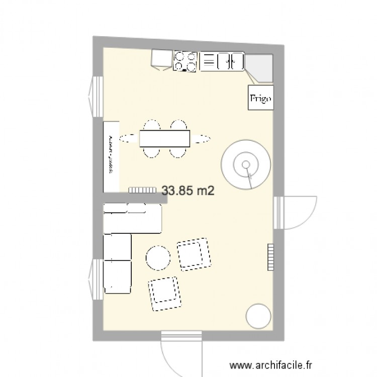 sallon. Plan de 0 pièce et 0 m2