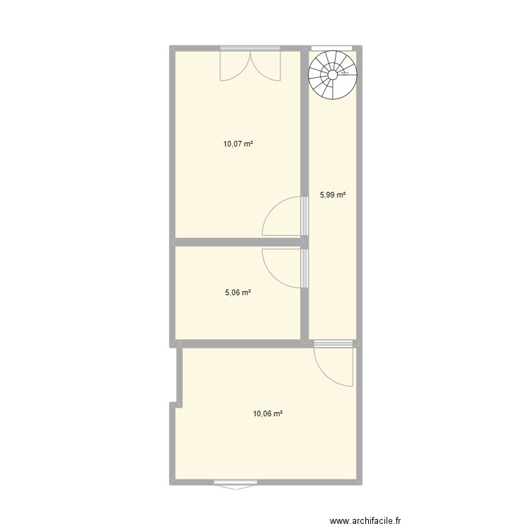 maison 2. Plan de 4 pièces et 31 m2