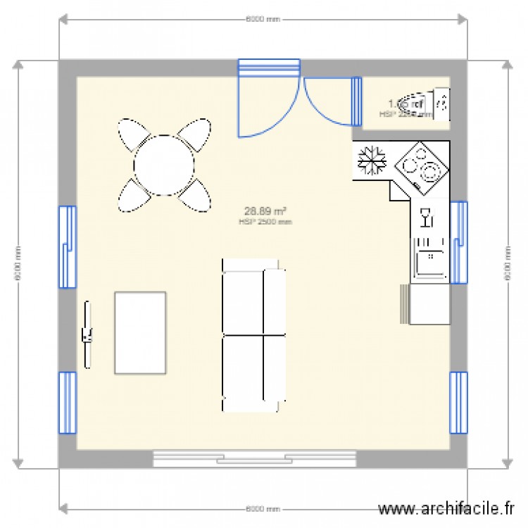 pièce principale. Plan de 0 pièce et 0 m2