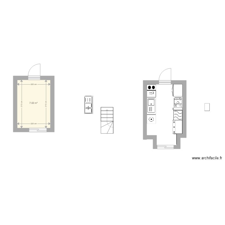 Cuisine 2. Plan de 0 pièce et 0 m2