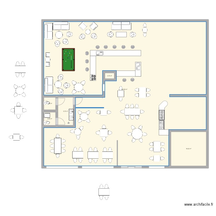 Restau. Plan de 0 pièce et 0 m2