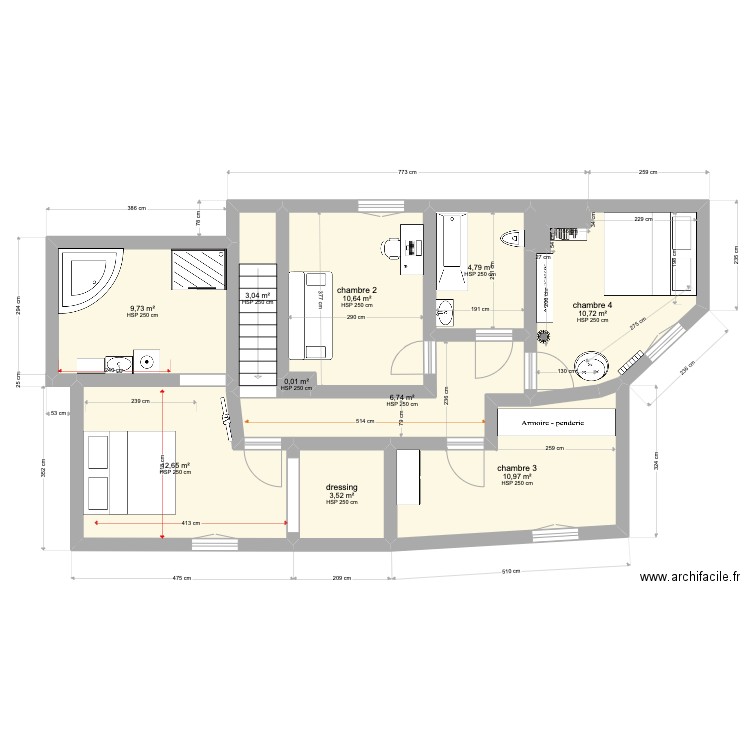 chelles - etage 1. Plan de 0 pièce et 0 m2