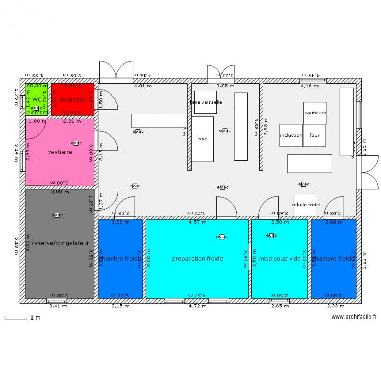 cuisine labo. Plan de 0 pièce et 0 m2