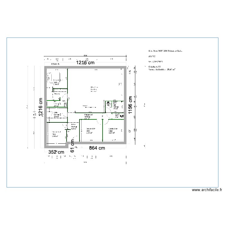 NATILIA - ENVELOPPE. Plan de 1 pièce et 129 m2