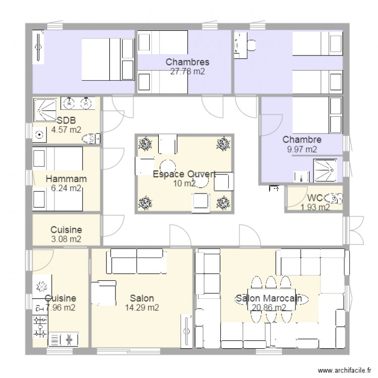 Plan Maroc. Plan de 0 pièce et 0 m2