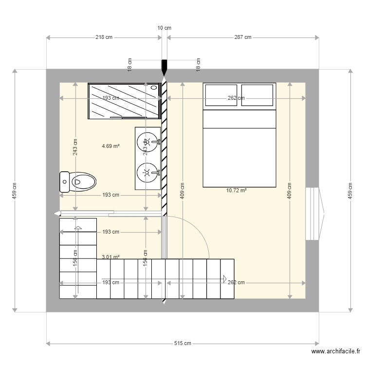 1er étage. Plan de 0 pièce et 0 m2