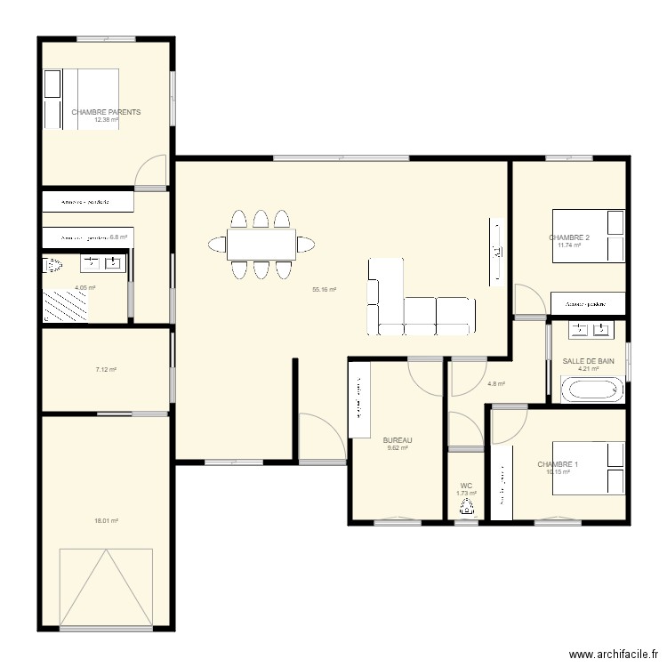 Maison La Roche MNDL. Plan de 0 pièce et 0 m2