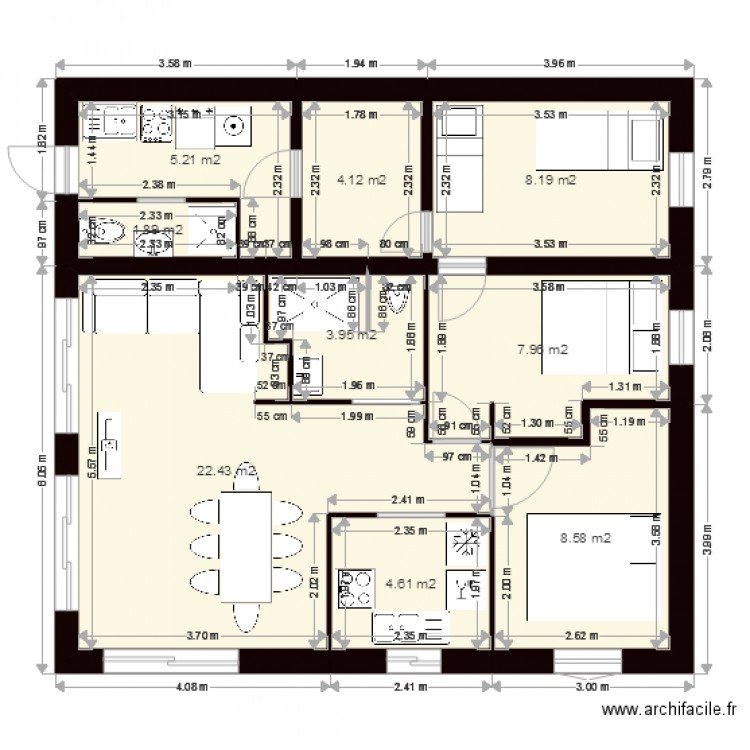 maison 3. Plan de 0 pièce et 0 m2