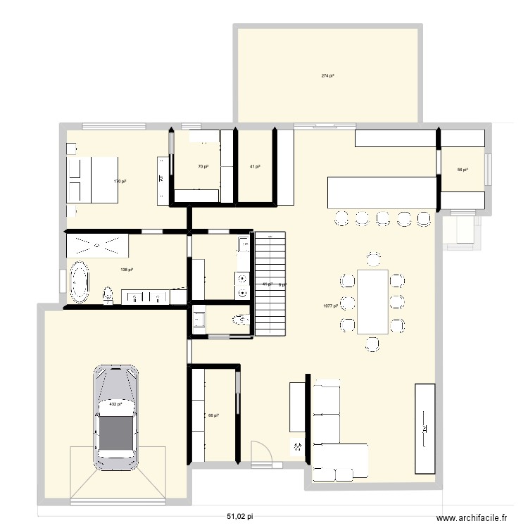 plan phil. Plan de 26 pièces et 632 m2