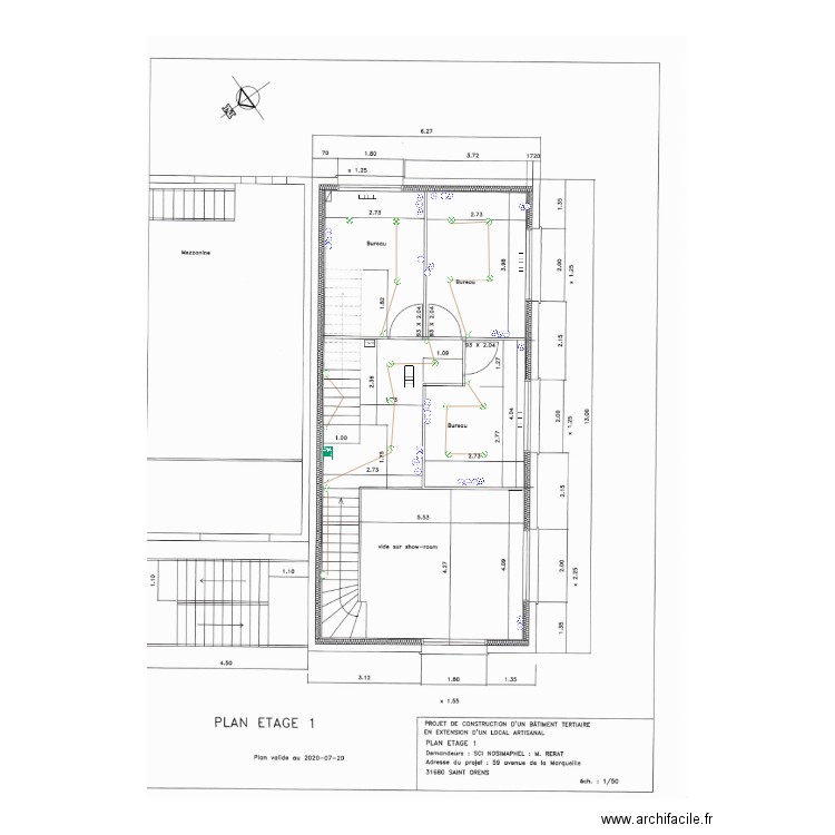 etage 1 extension v2. Plan de 0 pièce et 0 m2