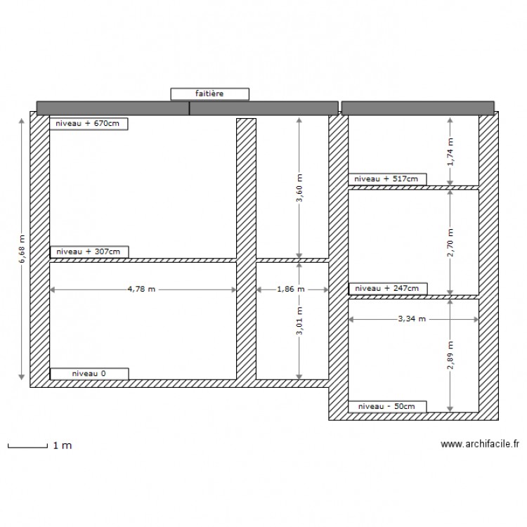 PLAN COUPE. Plan de 0 pièce et 0 m2