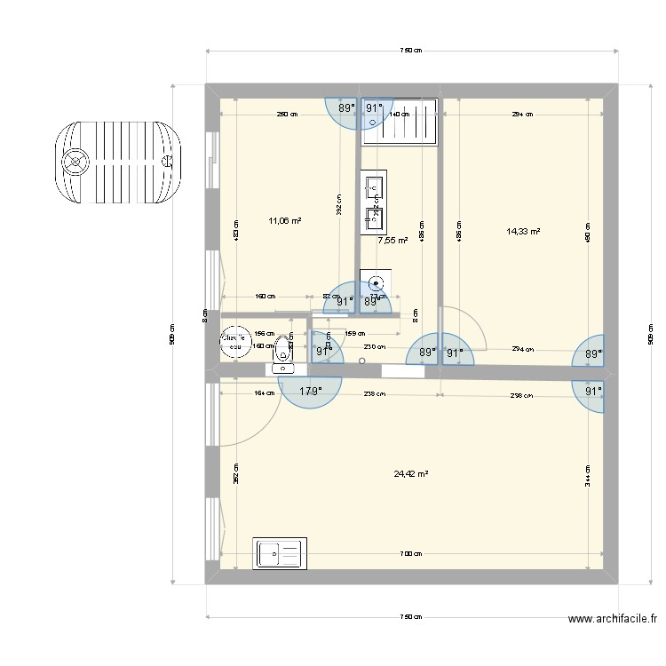 evacuation 4. Plan de 0 pièce et 0 m2