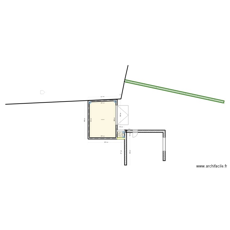 PISA GARAGE 1. Plan de 2 pièces et 33 m2