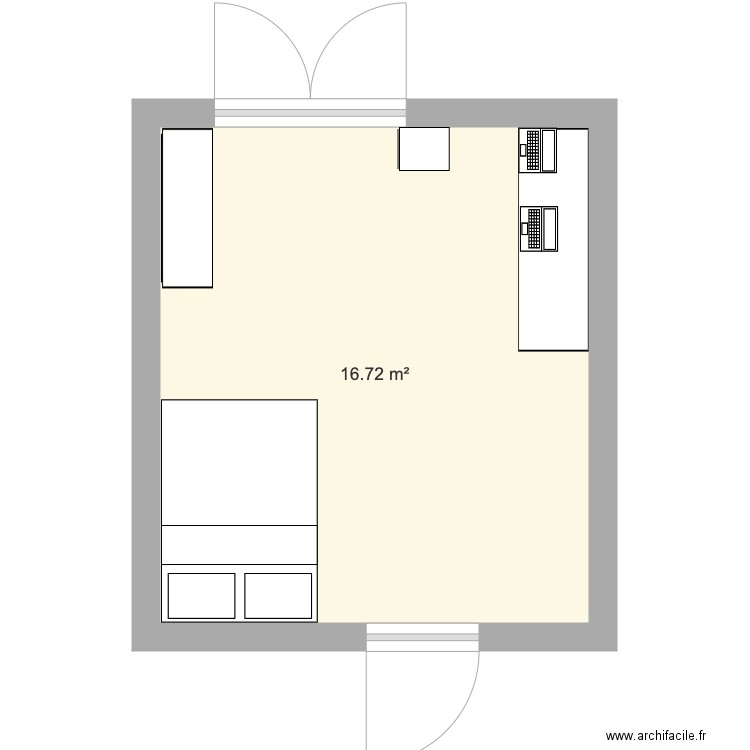 chbr. Plan de 0 pièce et 0 m2