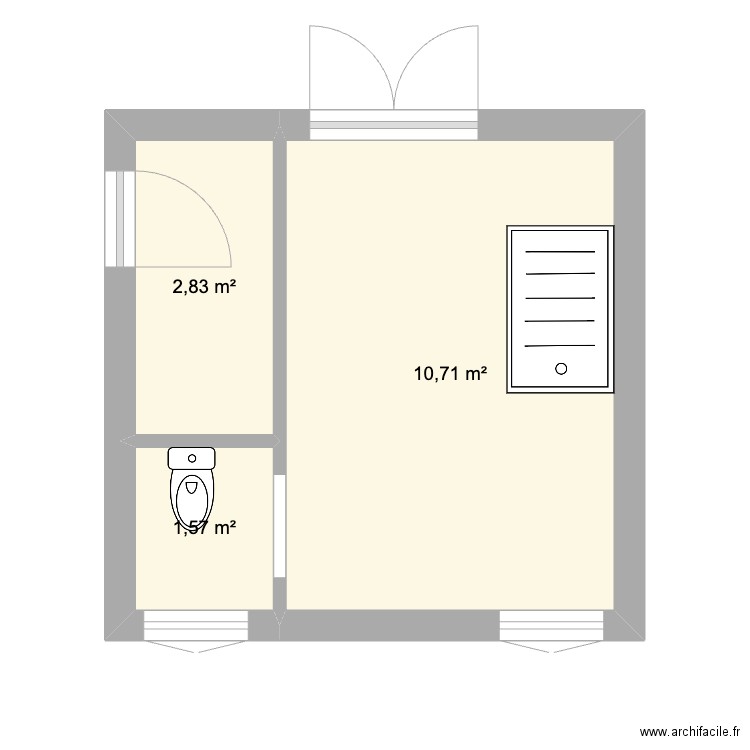 SDB poete 1. Plan de 0 pièce et 0 m2