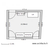 Chambre gauche (porte fenetre)