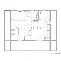 Plan chalet 2 étage variante escalier