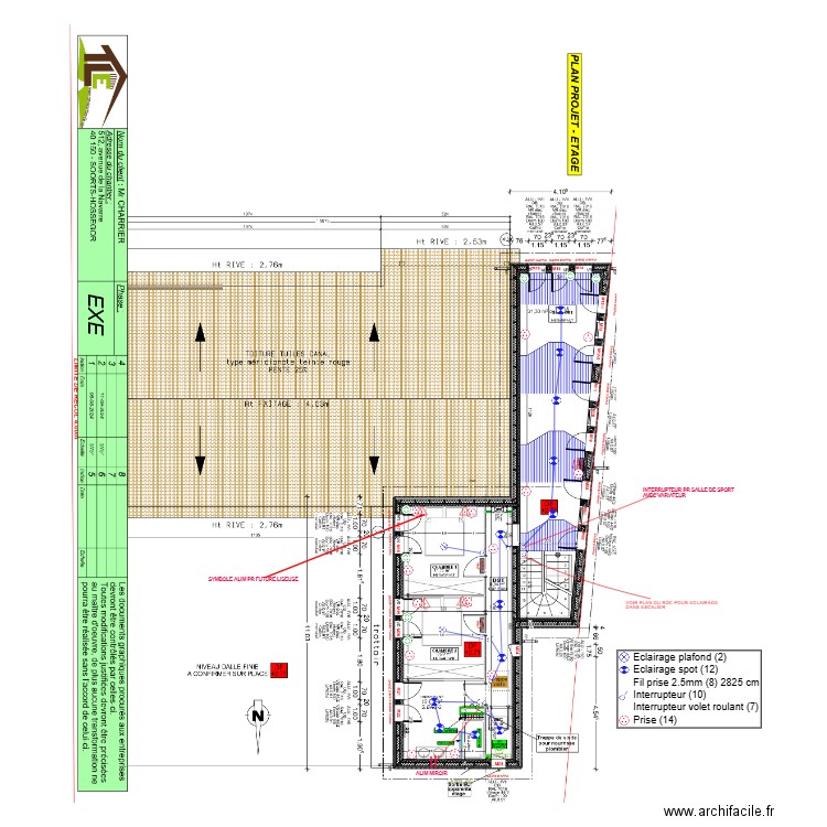 PLAN ELECTRIQUE CHARRIER ETAGE. Plan de 0 pièce et 0 m2