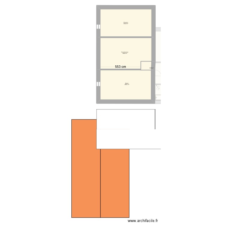 CASTAGNET. Plan de 14 pièces et 175 m2