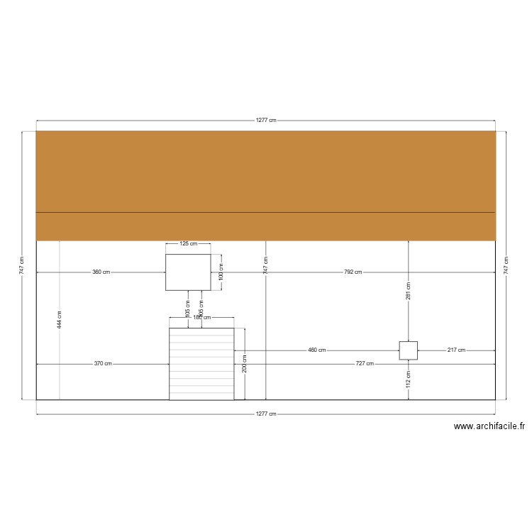 FACADE SUD INITIAL. Plan de 0 pièce et 0 m2